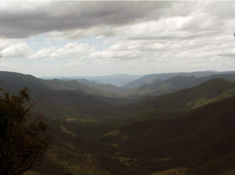 View in Oxley Wild RiversView along the track to Youdales Hut