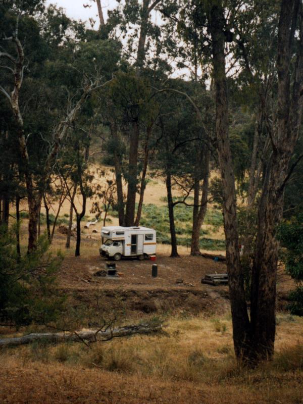One of the campsites at WaterfallsAlso know as Number 2 Creek Crossing, a campground near Avoca in Pyrenees State Forest. Thanks to <a href=\
