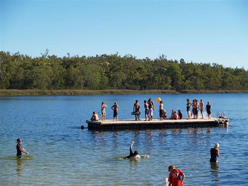 Pontoon for swimmersGets well used on hot days...