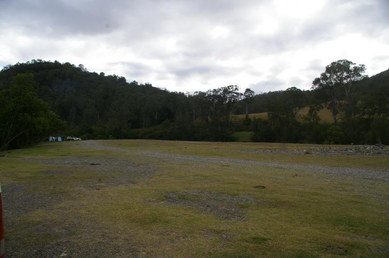 Cangai BridgeCangai Bridge - View of campsite. River to left and small dry creek to right. Taken from near the rise after the bridge. Sep 2015.