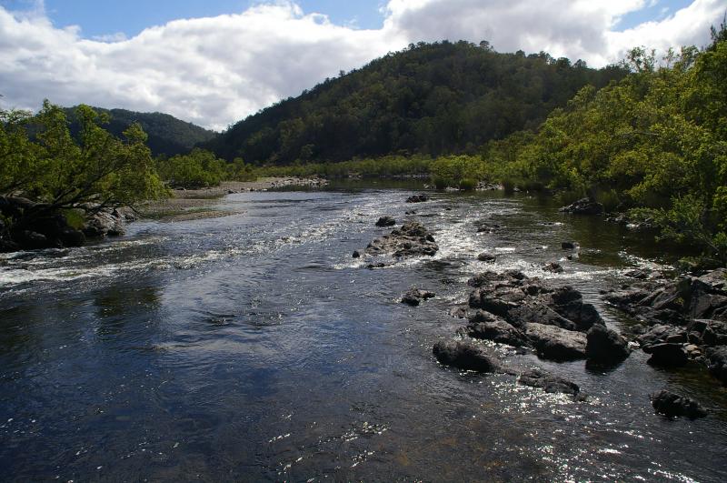 Cangai BridgeLooking downstream from Cangai Road Bridge.