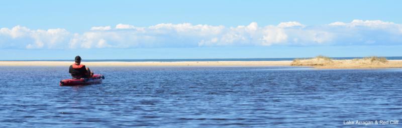 Lake ArraganForeground is Lake Arragan, past the thin strip of sand is the ocean beach