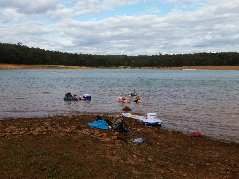 Lake Navarino - Lakeside CampingIn the water at Waroona Dam (Lake Navarino)