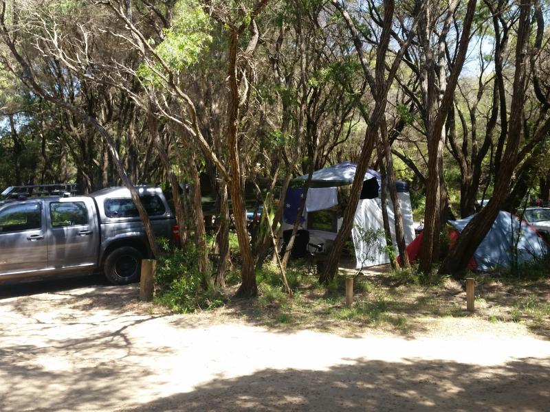 Parry BeachA typical campsite at Parry Beach