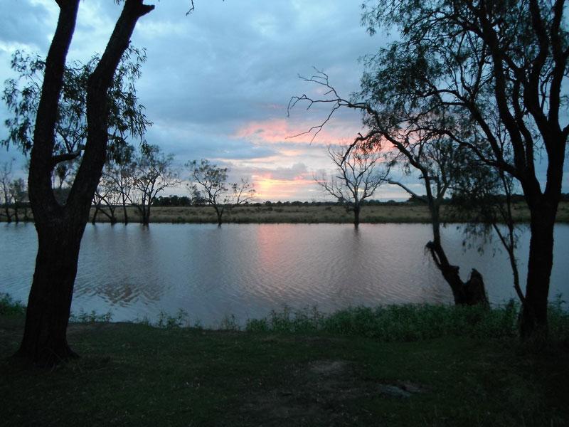 Caliguel Lagoon SunsetCampsite on the edge of Calliguel Lagoon