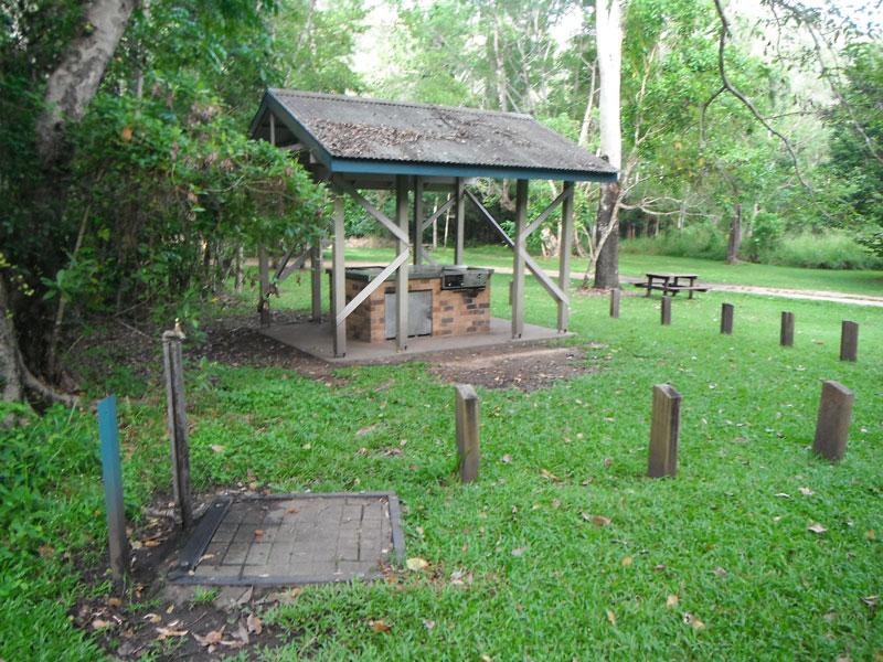 Excellent Facilities at Jourama FallsThe camping area is open and surrounded by rainforest.