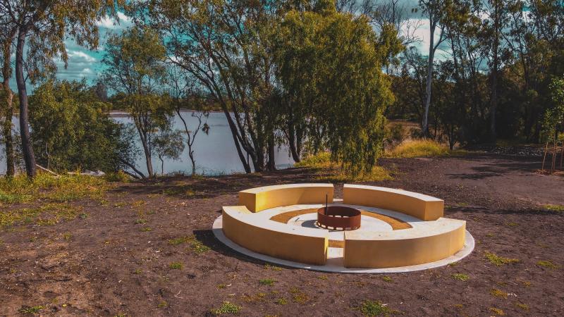 Chinchilla WeirCommunal firepit at Chinchilla Weir 2022